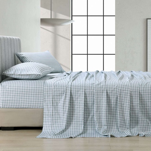 Gingham Green Printed Sheet Set