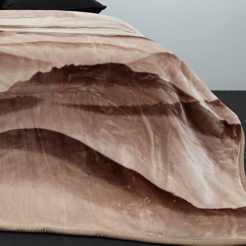 Printed Mink Sands Plush Mink Blanket