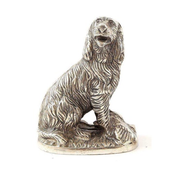 Decorative Dog Sculpture Nickel Antique Finish (RK2025)