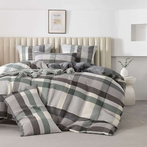 Riley Aqua Waffle Quilt Cover Set
