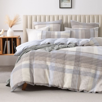 Riley Soft Blue Waffle [SIZE: European Pillow Case]