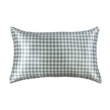 Silk Standard Pillowcase Urban Grid Linen Grey