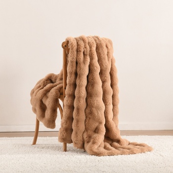 Eden Rust Faux Fur Throw