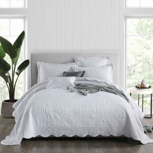 Medici Bedspread King Bed White Polyester