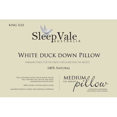 Duck Down King Size Pillow