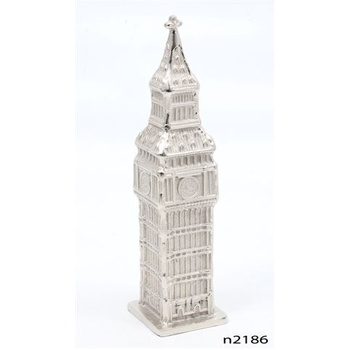 Big Ben Silver Figurine, 35 cm tall
